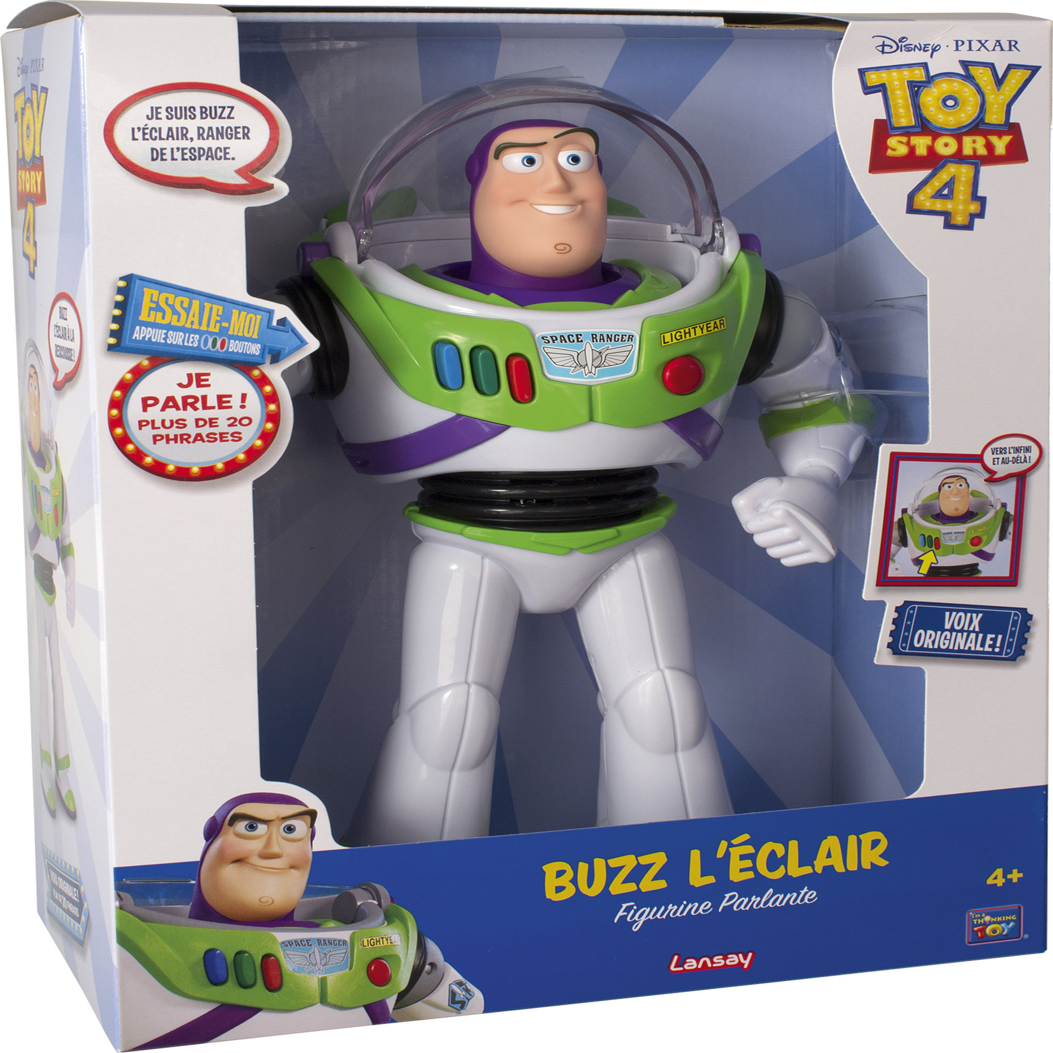 Voir la diapositive 2 : LANSAY Figurine parlante Toy Story 4 Buzz l'éclair