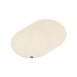 BJORN Set de table ovale - 6 pièces - Feutre recyclé beige