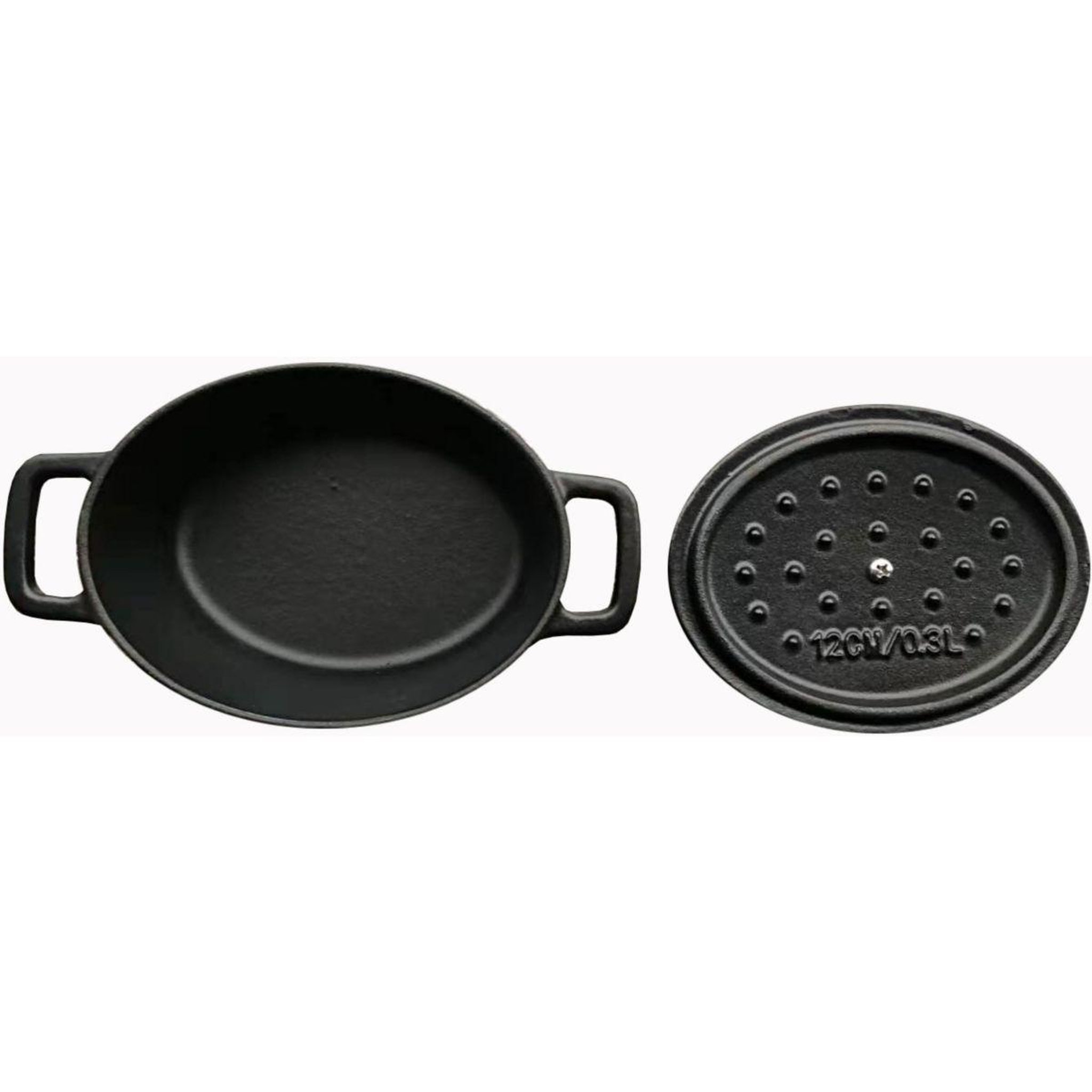 Voir la diapositive 3 : BAUMALU Cocotte 29 cm et couvercle 4.7L noir black