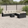 Voir la diapositive 1 : VIDAXL Salon de jardin 11 pcs avec coussins noir resine tressee