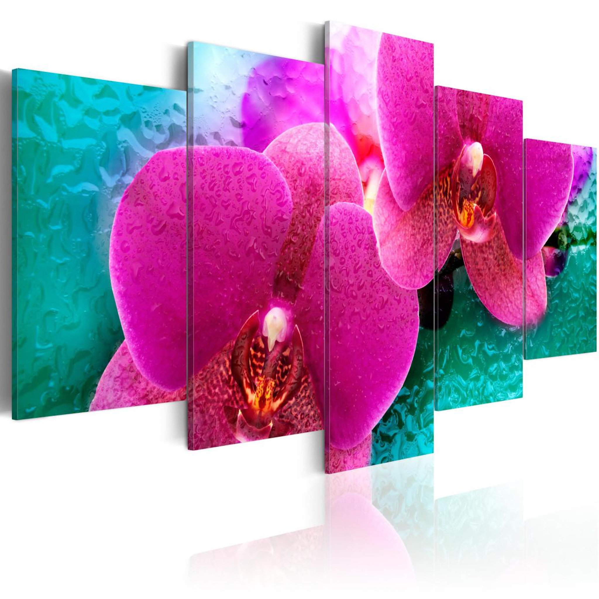 Paris Prix Tableau imprimé  exotic orchids. Coloris disponibles : Multicolore