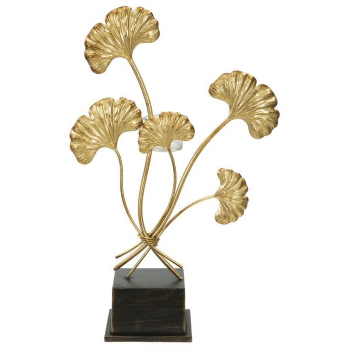 Paris Prix Bougeoir Design en Métal  Iris  44cm Or