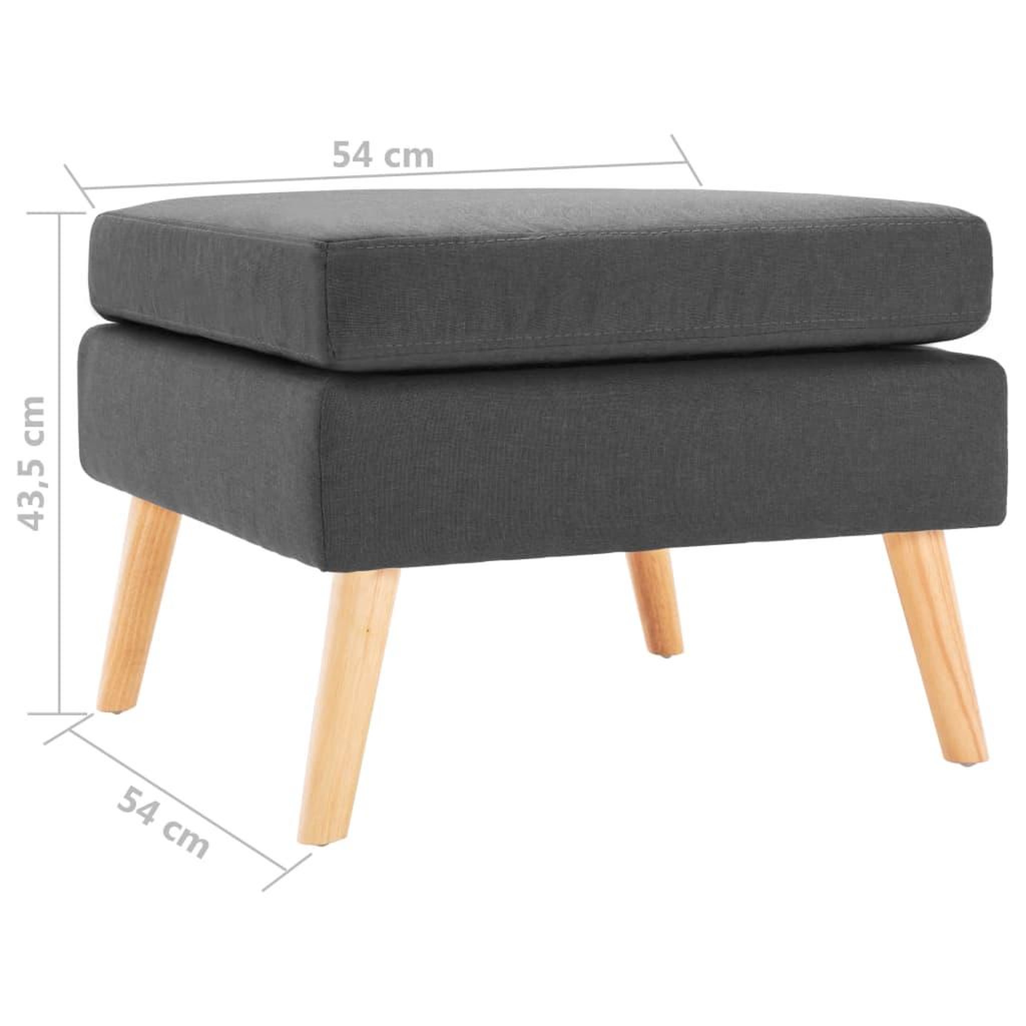 Voir la diapositive 5 : VIDAXL Repose-pied Gris fonce Tissu