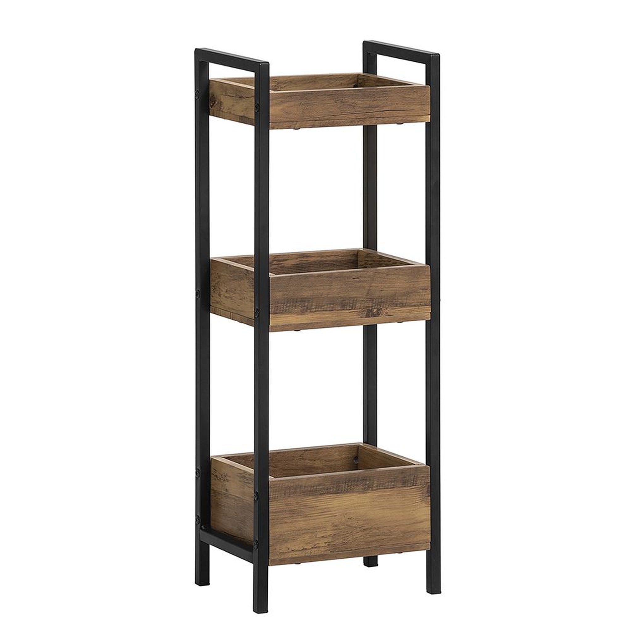 SOBUY SoBuy - Étagère de salle de bain à 2 étagères - Industriel - FRG226. Coloris disponibles : Blanc, Marron