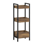 SOBUY SoBuy - Étagère de salle de bain à 2 étagères - Industriel - FRG226. Coloris disponibles : Blanc, Marron