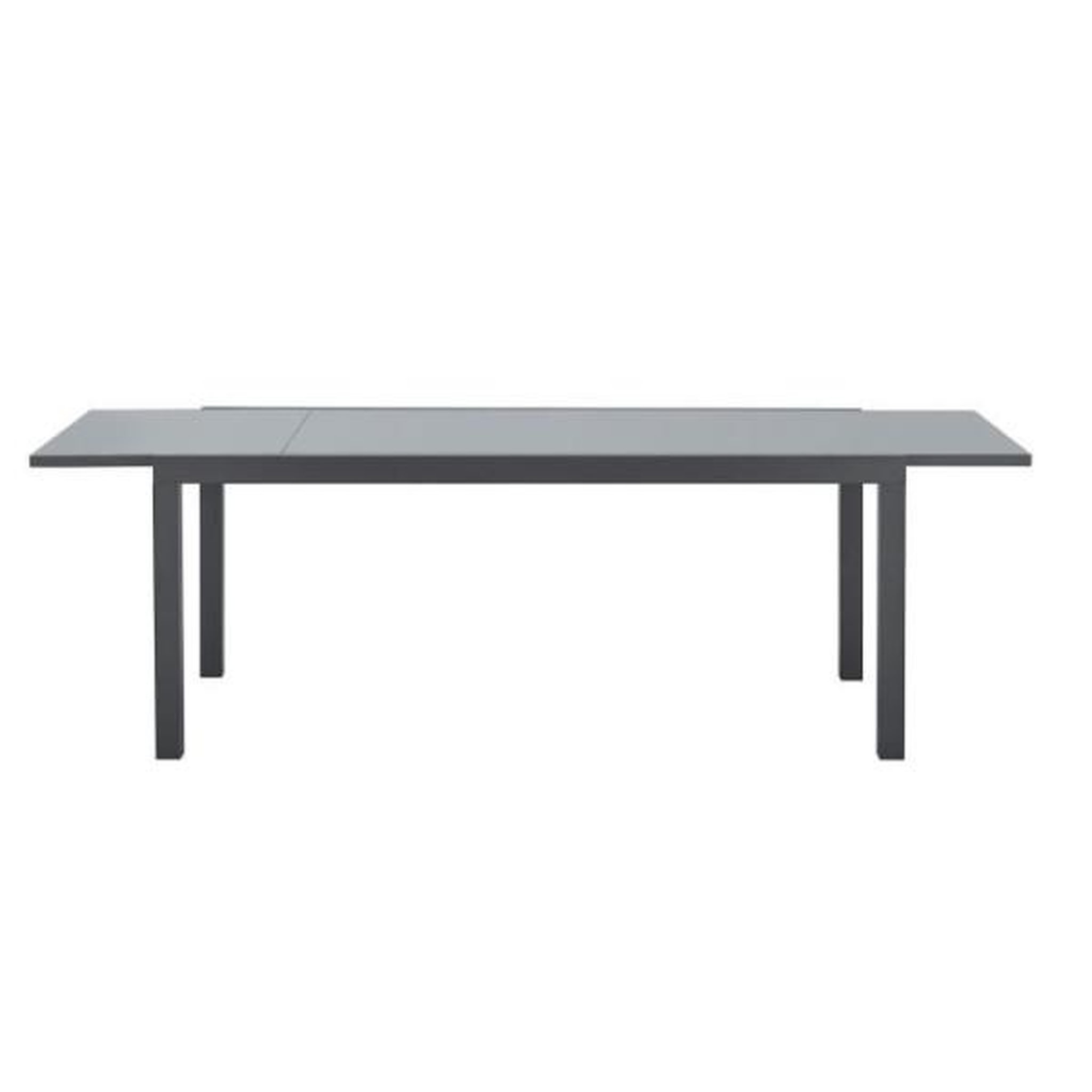 Voir la diapositive 6 : MARKET24 Ensemble repas de jardin 6 a 8 personnes : Table extensible 180-240 cm + 2 fauteuils + 6 chaises - Gris