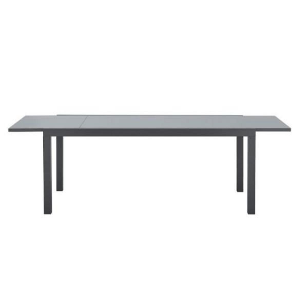 MARKET24 Ensemble repas de jardin 6 a 8 personnes : Table extensible 180-240 cm + 2 fauteuils + 6 chaises - Gris