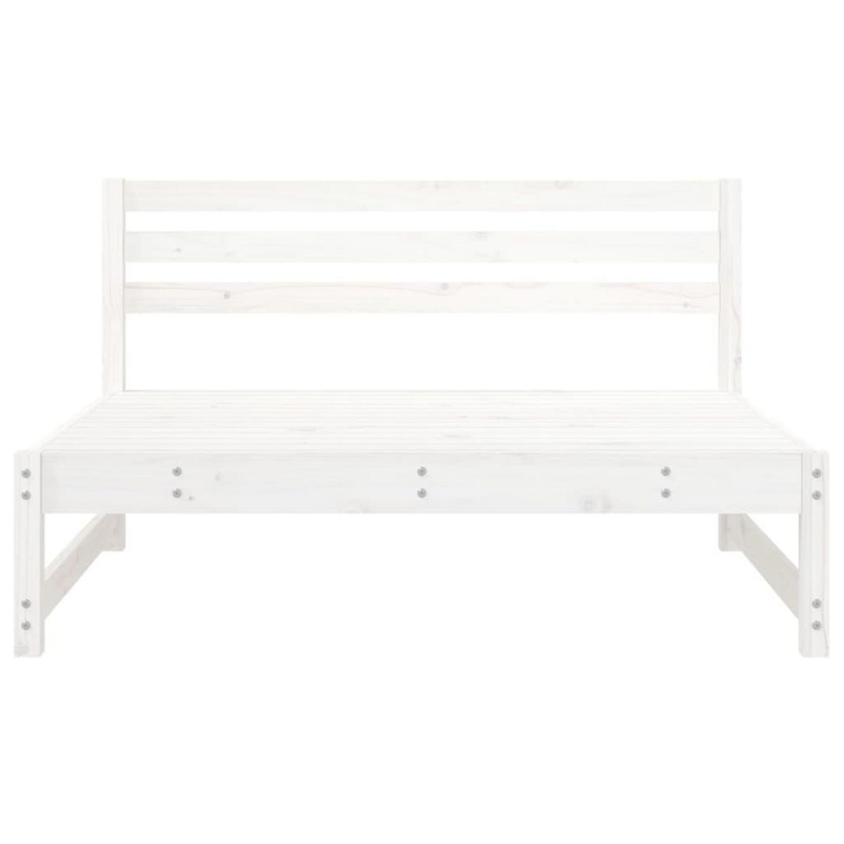 VIDAXL Canape central de jardin blanc 120x80 cm bois de pin massif