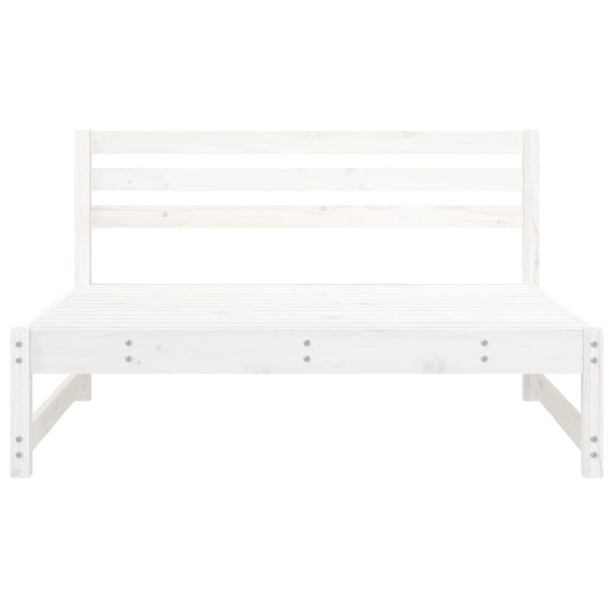 VIDAXL Canape central de jardin blanc 120x80 cm bois de pin massif