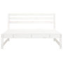Voir la diapositive 3 : VIDAXL Canape central de jardin blanc 120x80 cm bois de pin massif