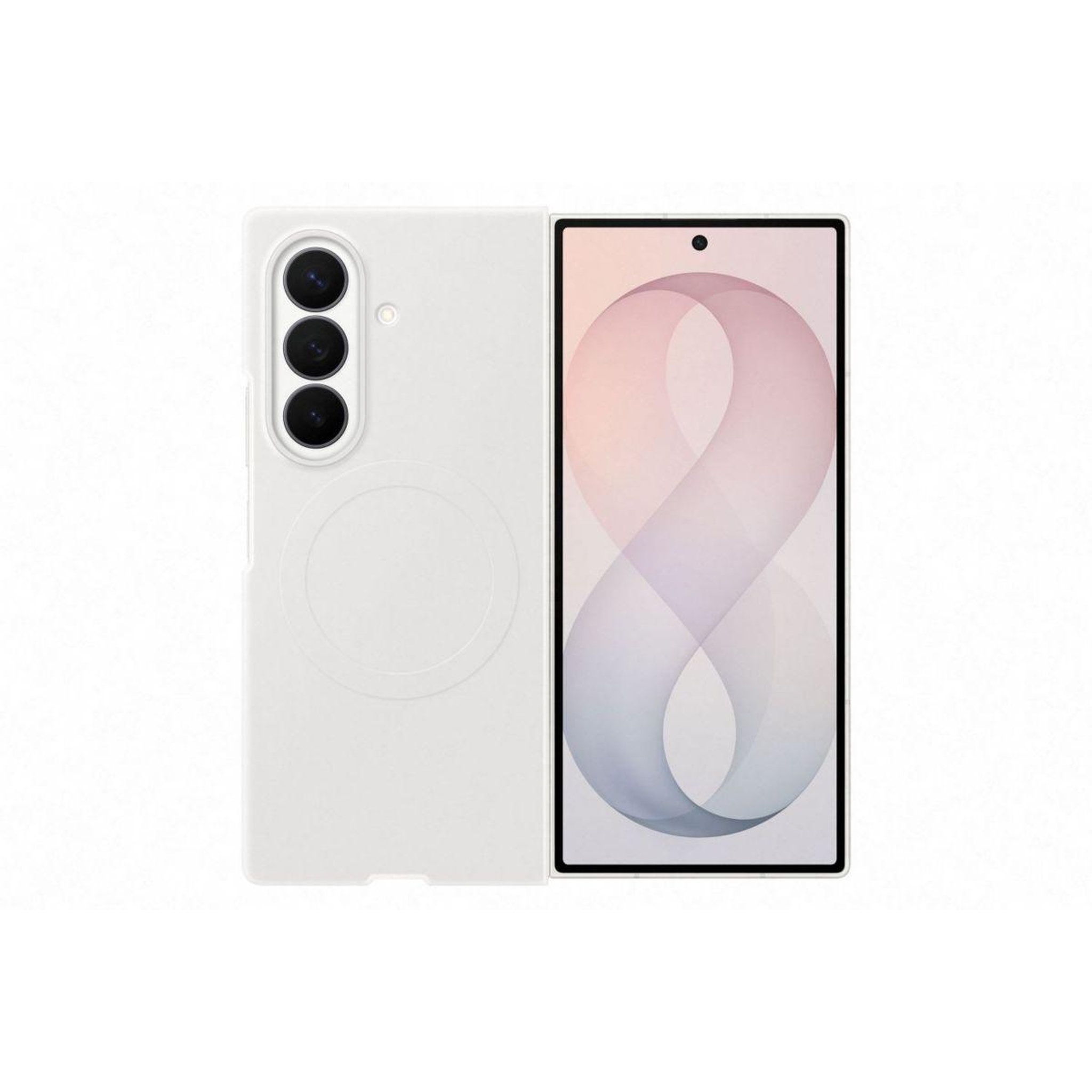 Samsung Pack coque silicone magnétique crème + protège écran fold 8 ultra