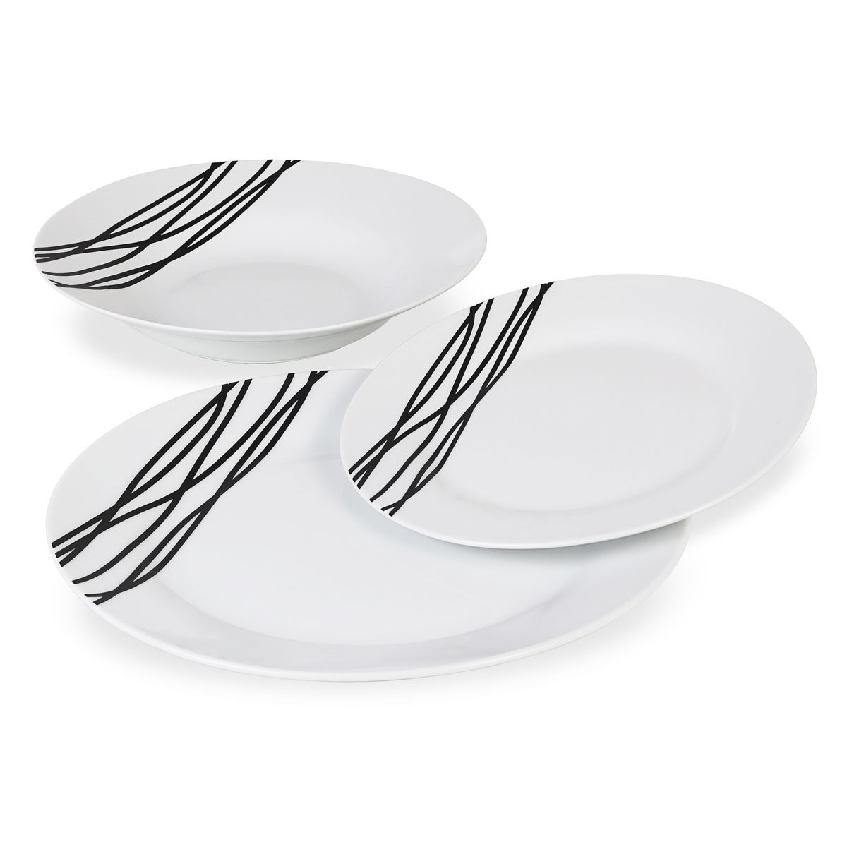 Service d'assiettes 18 pièces ETHNIC porcelaine