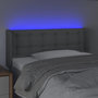Voir la diapositive 4 : VIDAXL Tete de lit a LED Gris clair 83x16x78/88 cm Tissu