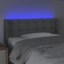 Voir la diapositive 4 : VIDAXL Tete de lit a LED Gris clair 83x16x78/88 cm Tissu