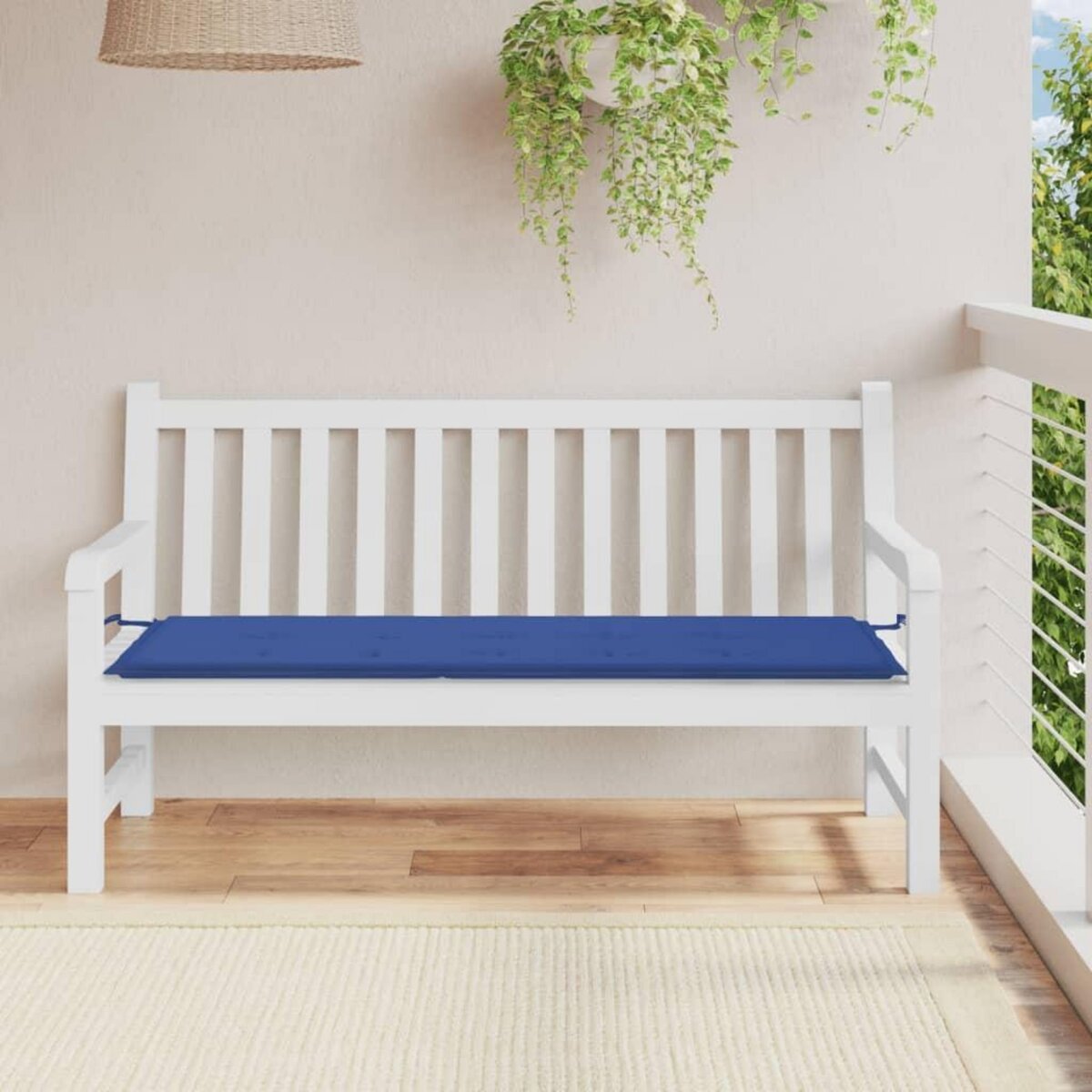 VIDAXL Coussin de banc de jardin bleu royal 150x50x3 cm tissu oxford
