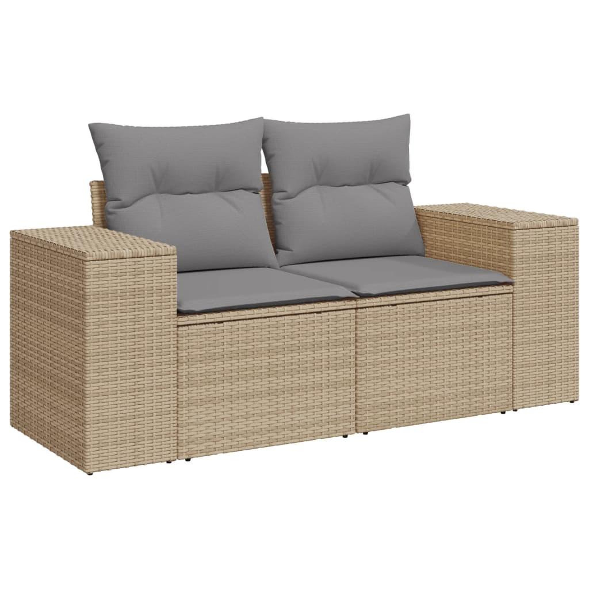 Voir la diapositive 5 : VIDAXL Salon de jardin avec coussins 10 pcs beige resine tressee