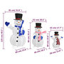Voir la diapositive 6 : VIDAXL Decoration de Noël Figurines de famille Bonhomme de neige a LED