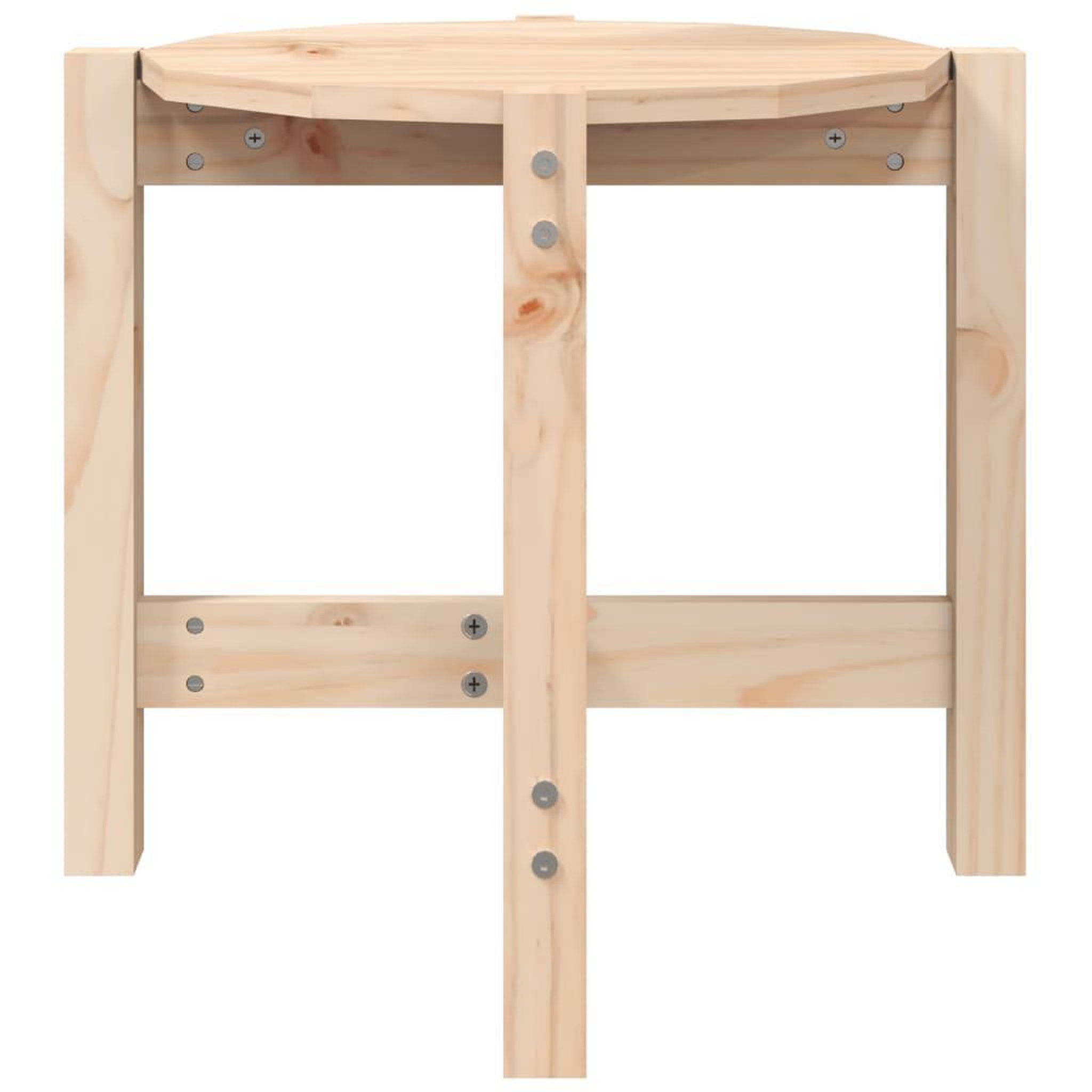 Voir la diapositive 5 : VIDAXL Table basse Ø 52,5x45 cm Bois massif de pin