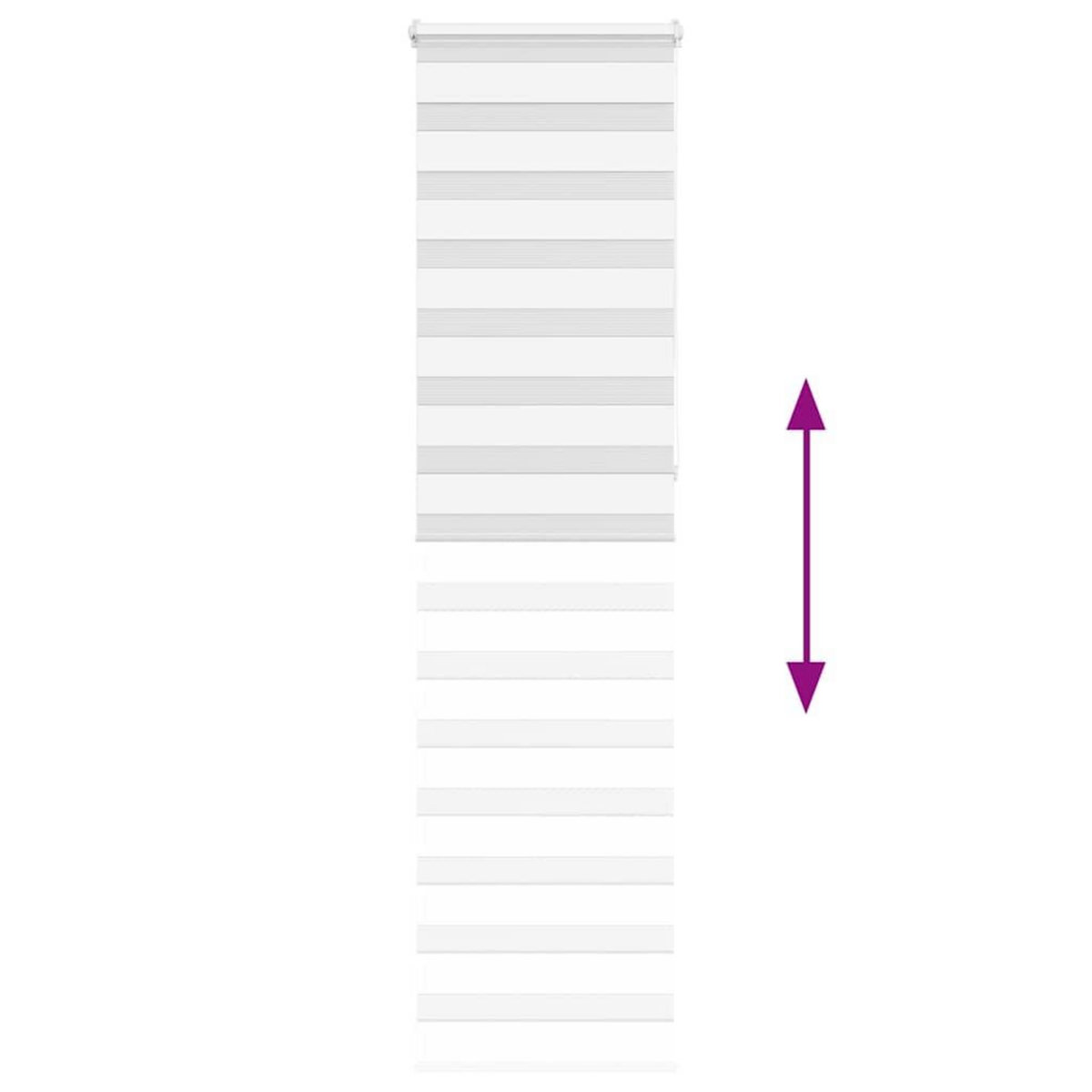 VIDAXL Store zebre blanc 55x230 cm largeur du tissu 50,9 cm polyester