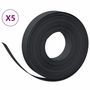 Voir la diapositive 2 : VIDAXL Bordures de jardin 5 pcs noir 10 m 10 cm polyethylene