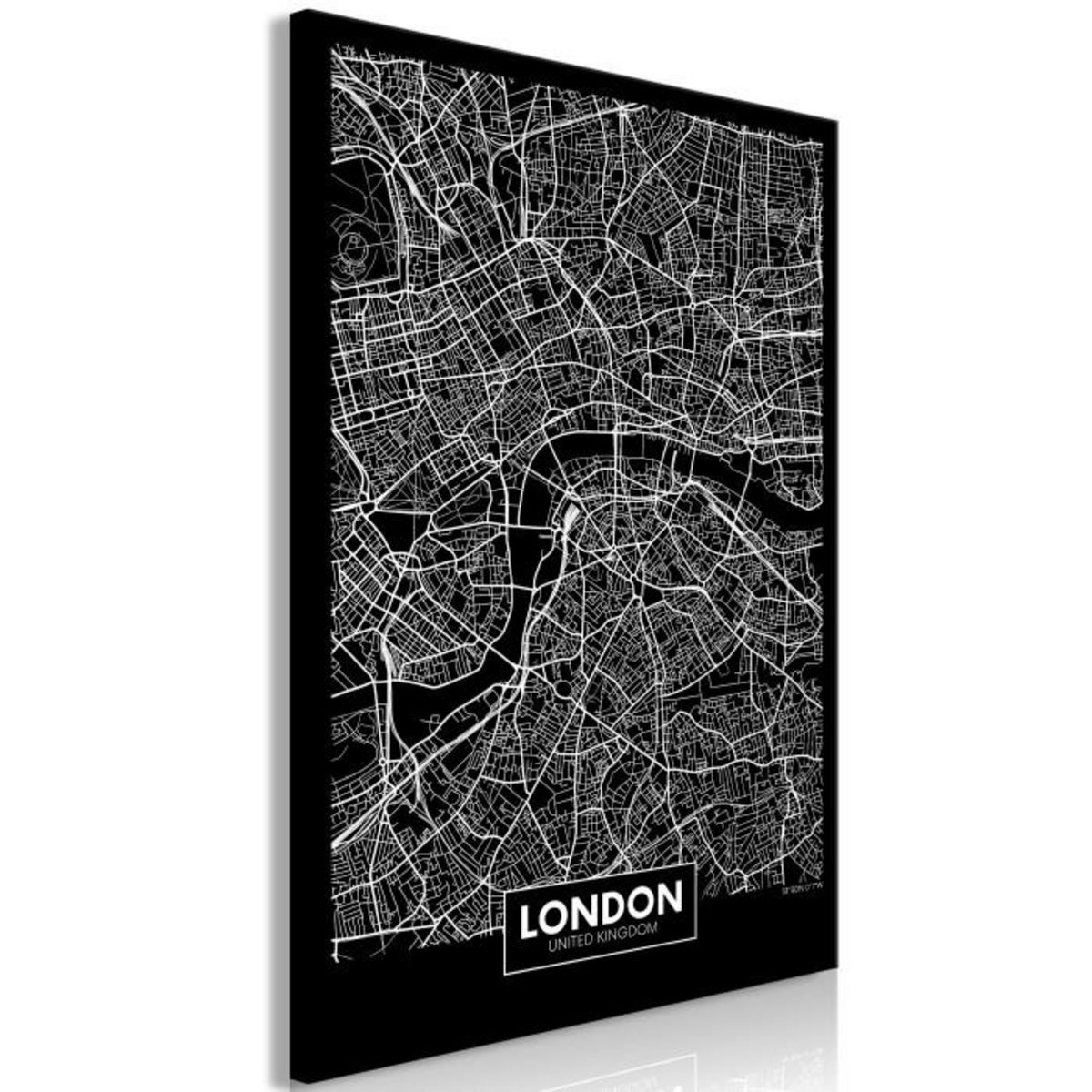 Paris Prix Tableau Imprimé  Dark Map of London