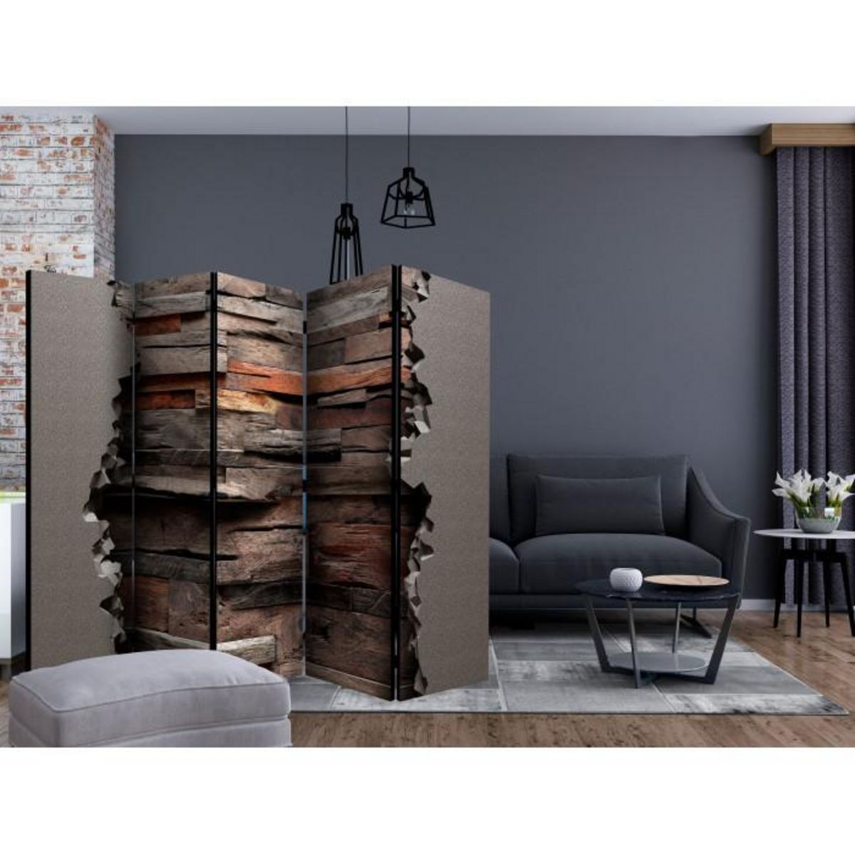 Paris Prix Paravent 5 Volets  Hidden Nature  172x225cm