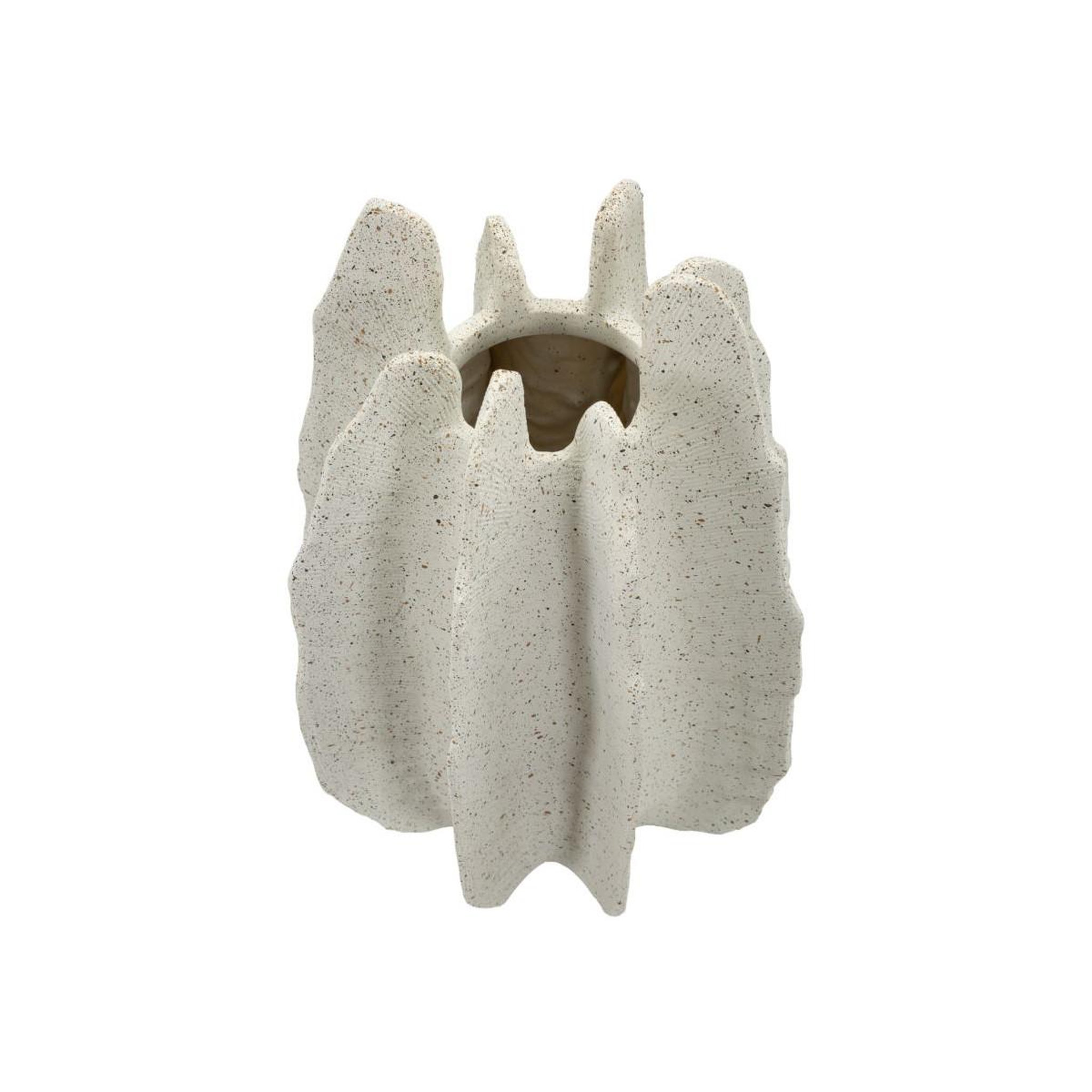Voir la diapositive 2 : Paris Prix Vase design en résine  ester  40cm blanc