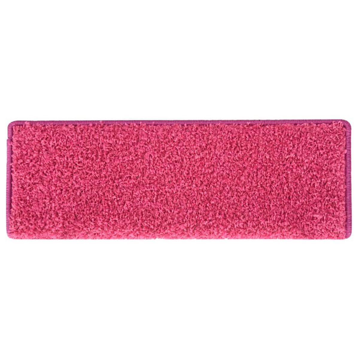 VIDAXL Tapis d'escalier 30 pcs 65x21x4 cm rose