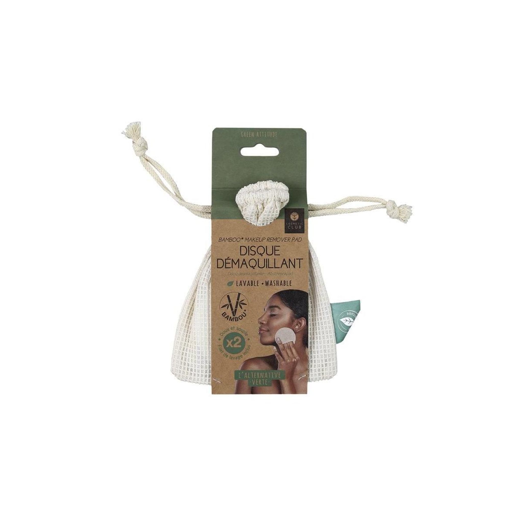 Voir la diapositive 3 : Cosmetic Club Lot de 2 disques démaquillant  lavable  15cm naturel