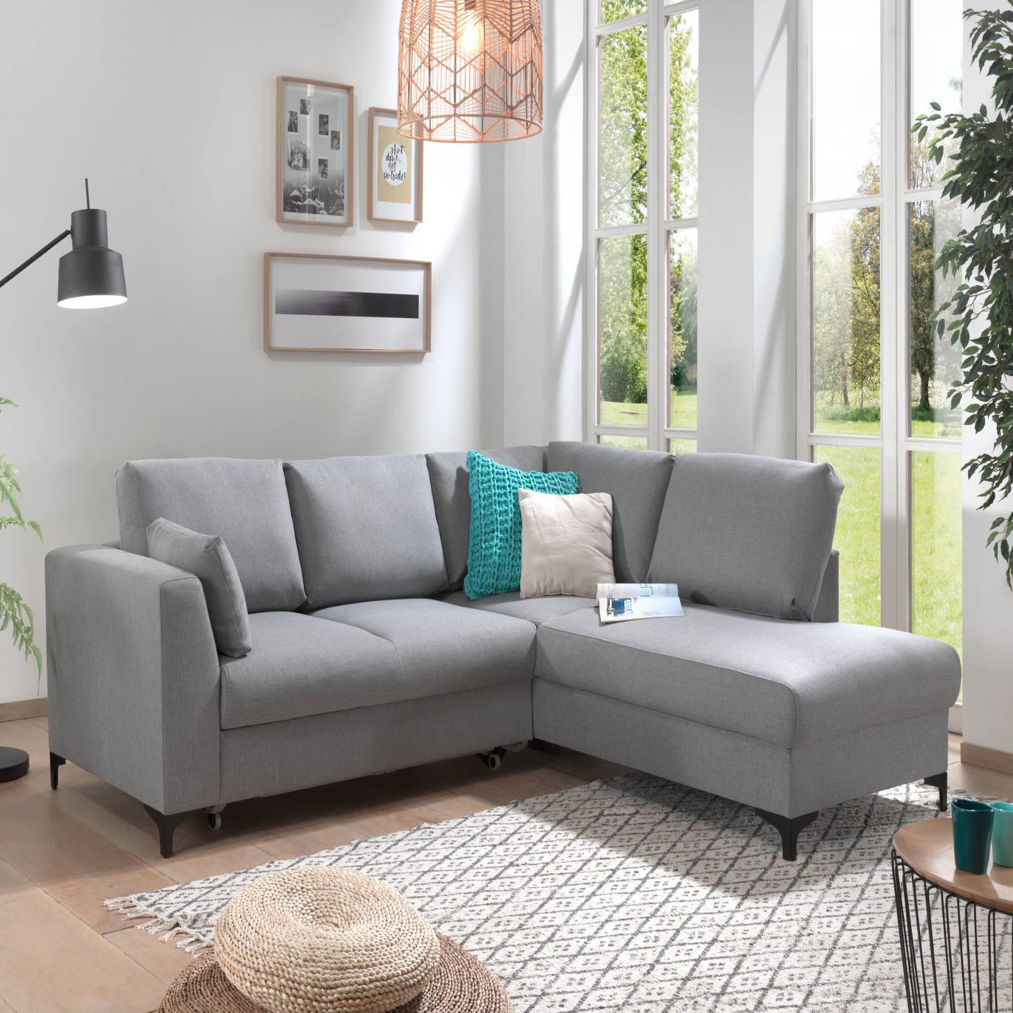 Voir la diapositive 1 : LISA DESIGN Tala - canapé d'angle droit - convertible - 5 places - en tissu