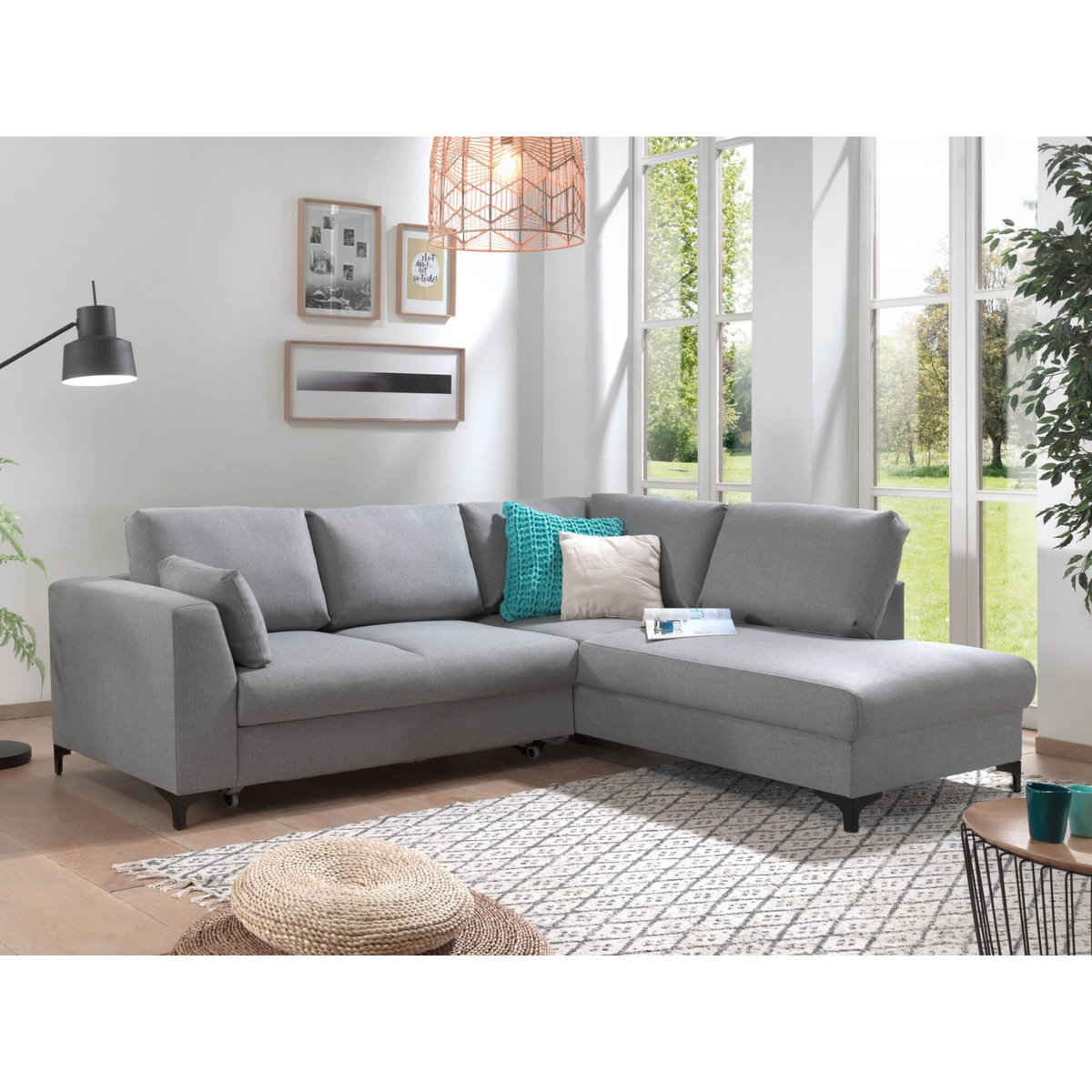 LISA DESIGN Tala - canapé d'angle droit - convertible - 5 places - en tissu