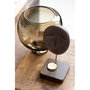 Voir la diapositive 2 : Paris Prix Vase Rond en Verre  Pied  14cm Marron Foncé