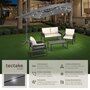 Voir la diapositive 2 : tectake Parasol 250 x 250 cm avec éclairage LED solaire gris clair