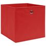 Voir la diapositive 2 : VIDAXL Boîtes de rangement 10 pcs Rouge 32x32x32 cm Tissu