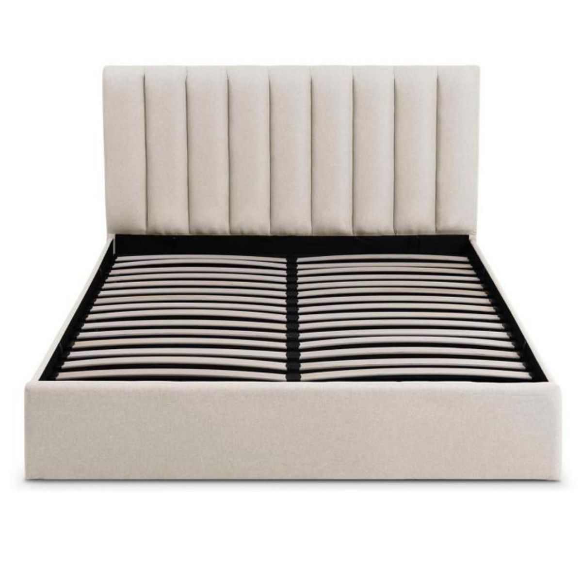 Paris Prix Lit Coffre Design en Tissu  Songa  160x200cm Beige