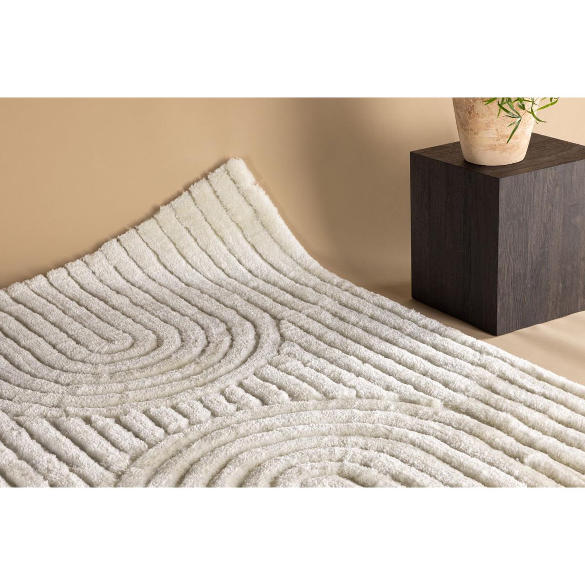 Voir la diapositive 6 : Paris Prix Tapis déco texturé  niklas  160x230cm blanc