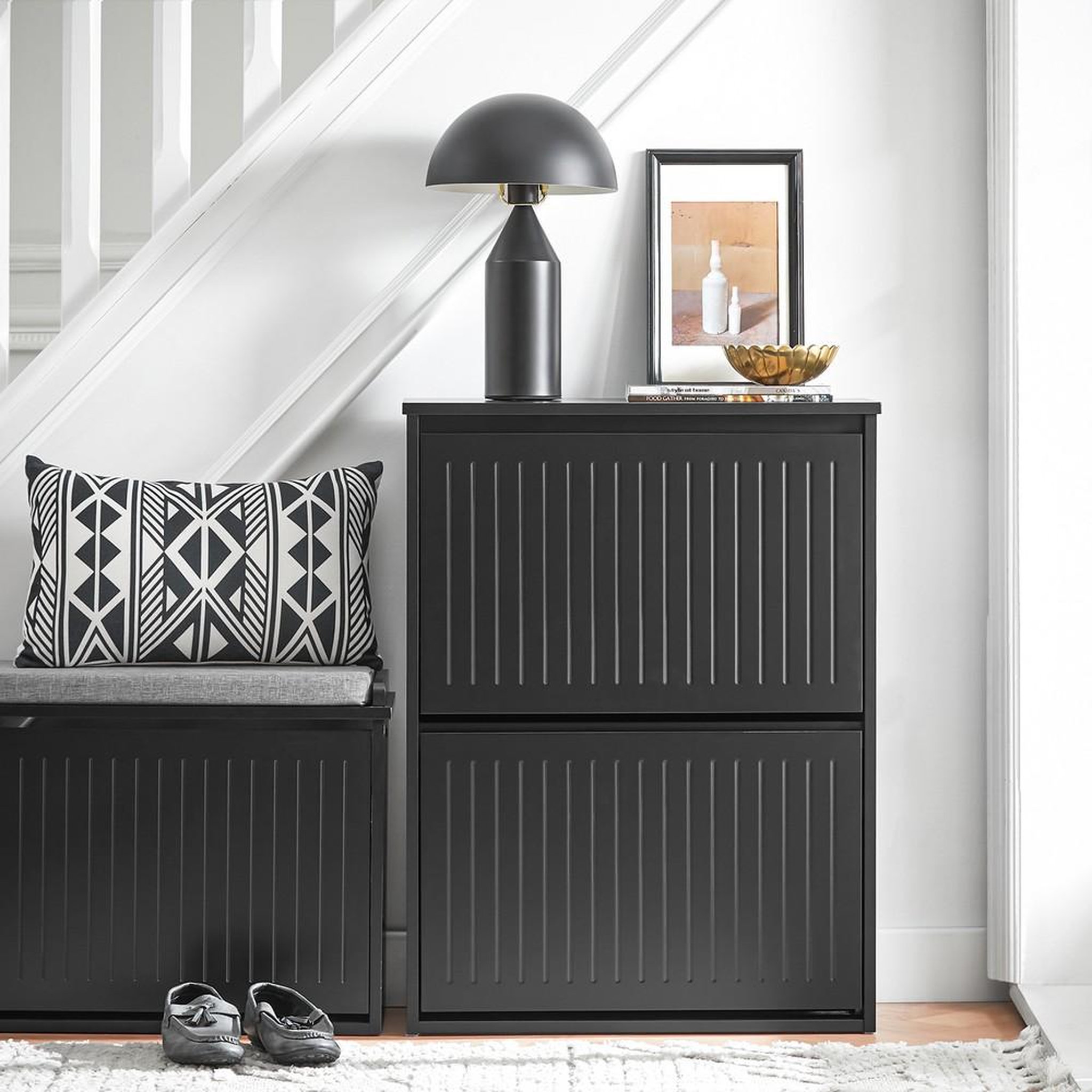 Voir la diapositive 2 : SOBUY SoBuy - Meuble À Chaussures 2 portes - Nordique - FSR165-K