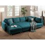Voir la diapositive 3 : LISA DESIGN Rune - canapé panoramique - avec pouf d'appoint - 7 places - style scandinave - droit
