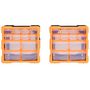 Voir la diapositive 2 : VIDAXL Organisateurs multi-tiroirs avec 12 tiroirs 2 pcs 26,5x16x26 cm