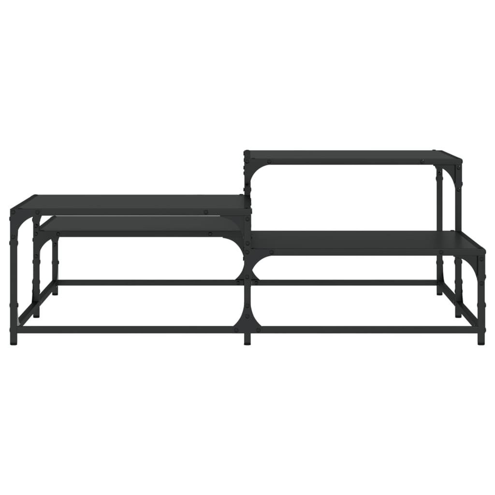 Voir la diapositive 5 : VIDAXL Table basse noir 107x107x40 cm bois d'ingenierie