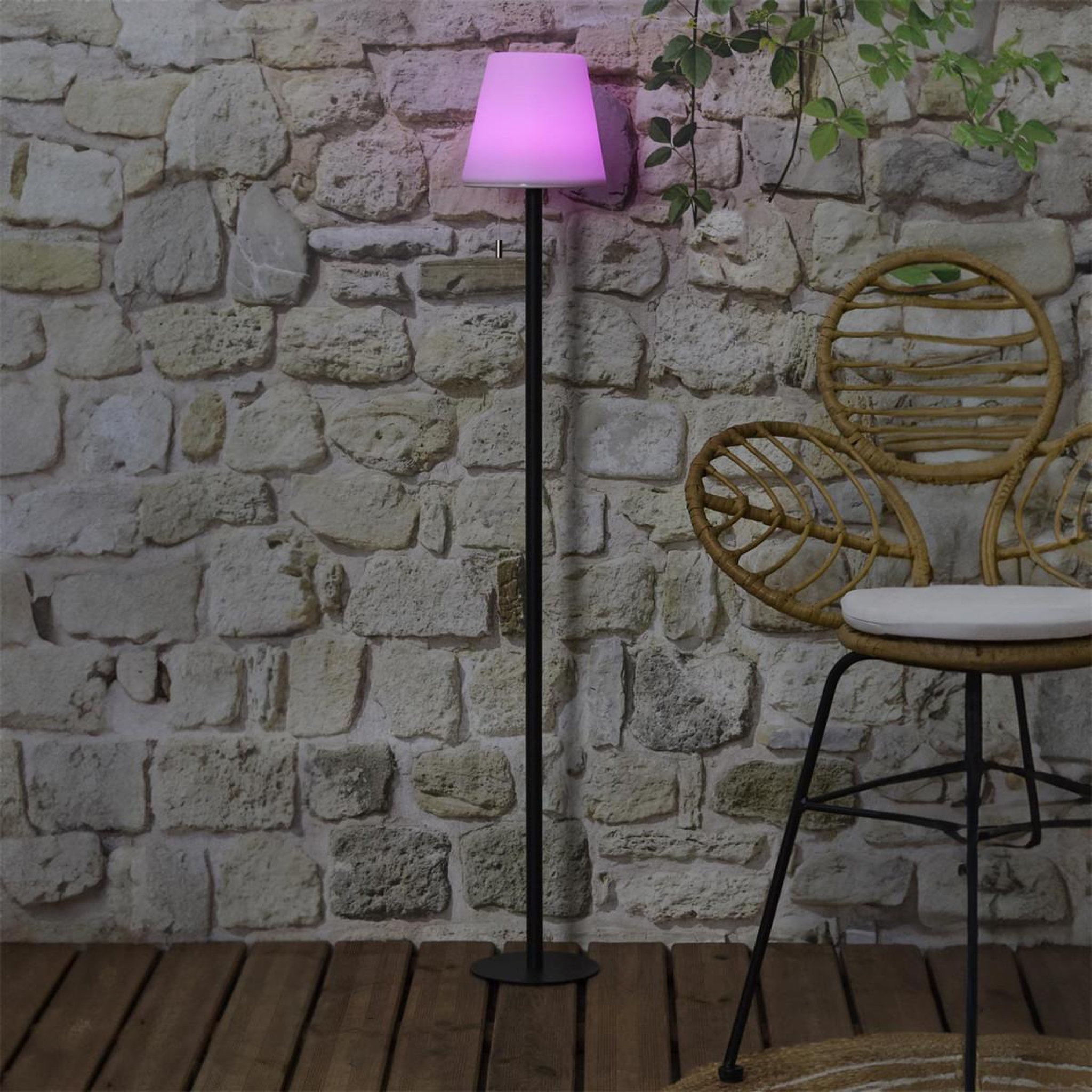 Voir la diapositive 6 : The Home Deco Factory Lampadaire à led intérieur & extérieur  rgb  160cm blanc & noir