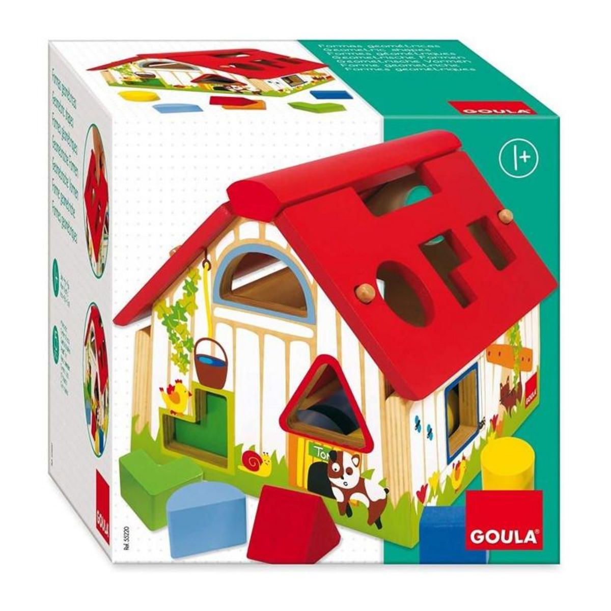 Goula Jouet éducatif - GOULA - Formes géométriques - Boîte a formes pour apprendre a reconnaître les formes