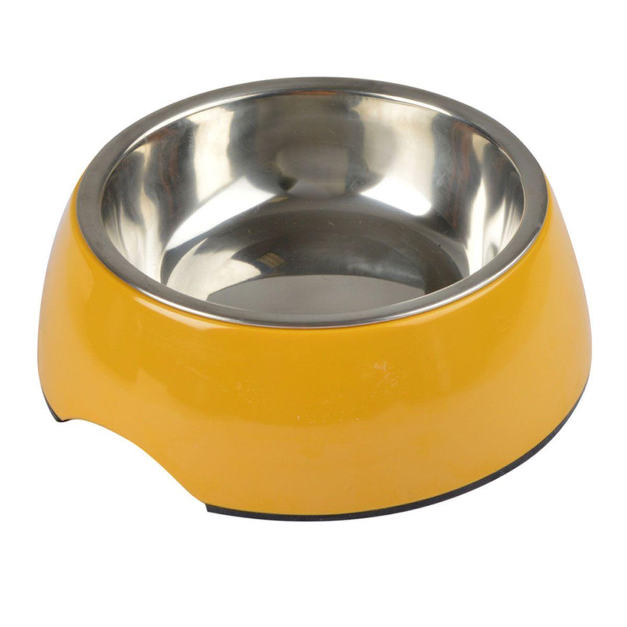 LOVE STORY Gamelle pour chien & chat  bol inox  17cm moutarde