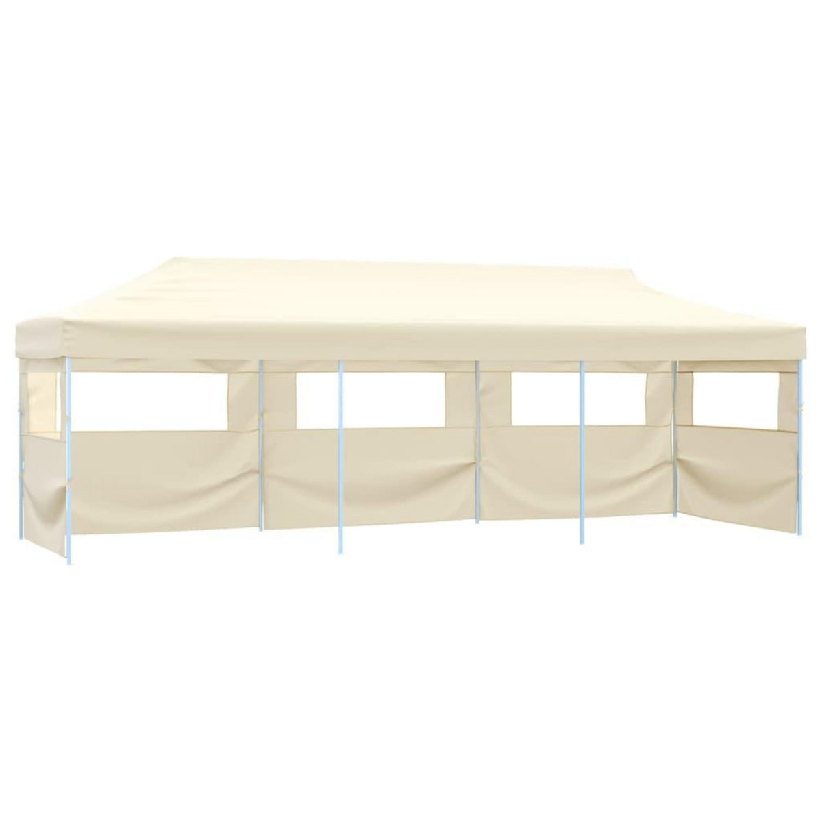 VIDAXL Tente de reception pliable escamotable avec 5 parois 3x9m creme