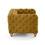 Voir la diapositive 6 : LISA DESIGN Walter - fauteuil chesterfield en velours - pieds bois