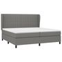 Voir la diapositive 3 : VIDAXL Sommier a lattes de lit avec matelas Gris fonce 200x200cm Tissu
