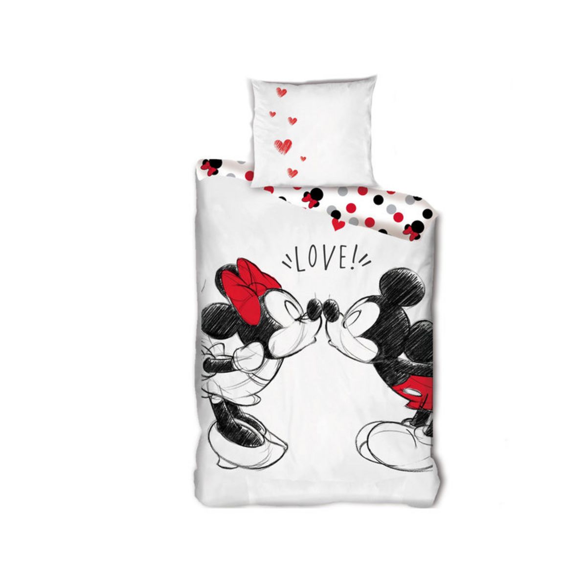 DISNEY Parure housse de couette enfant en coton 57 fils bio MICKEY ET MINNIE