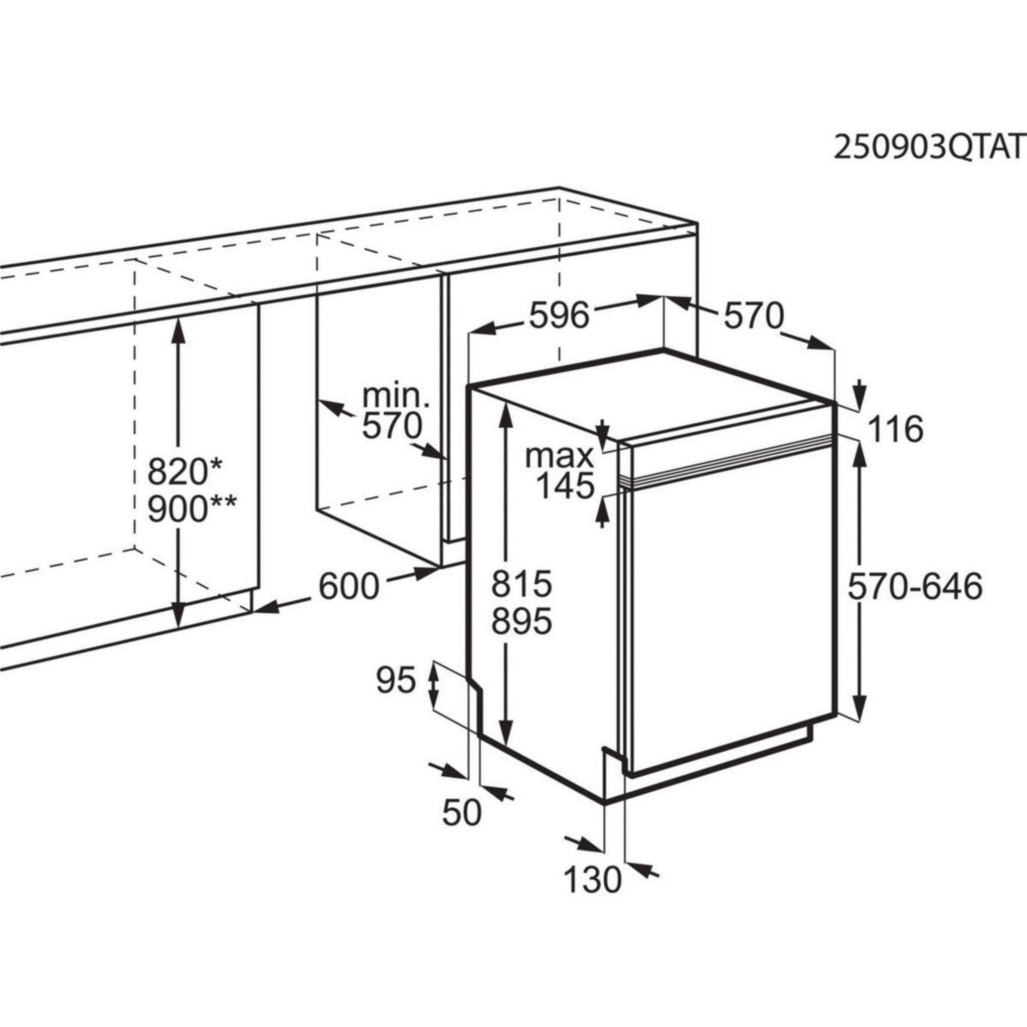 Voir la diapositive 5 : AEG Lave vaisselle encastrable GT7200A2SNM