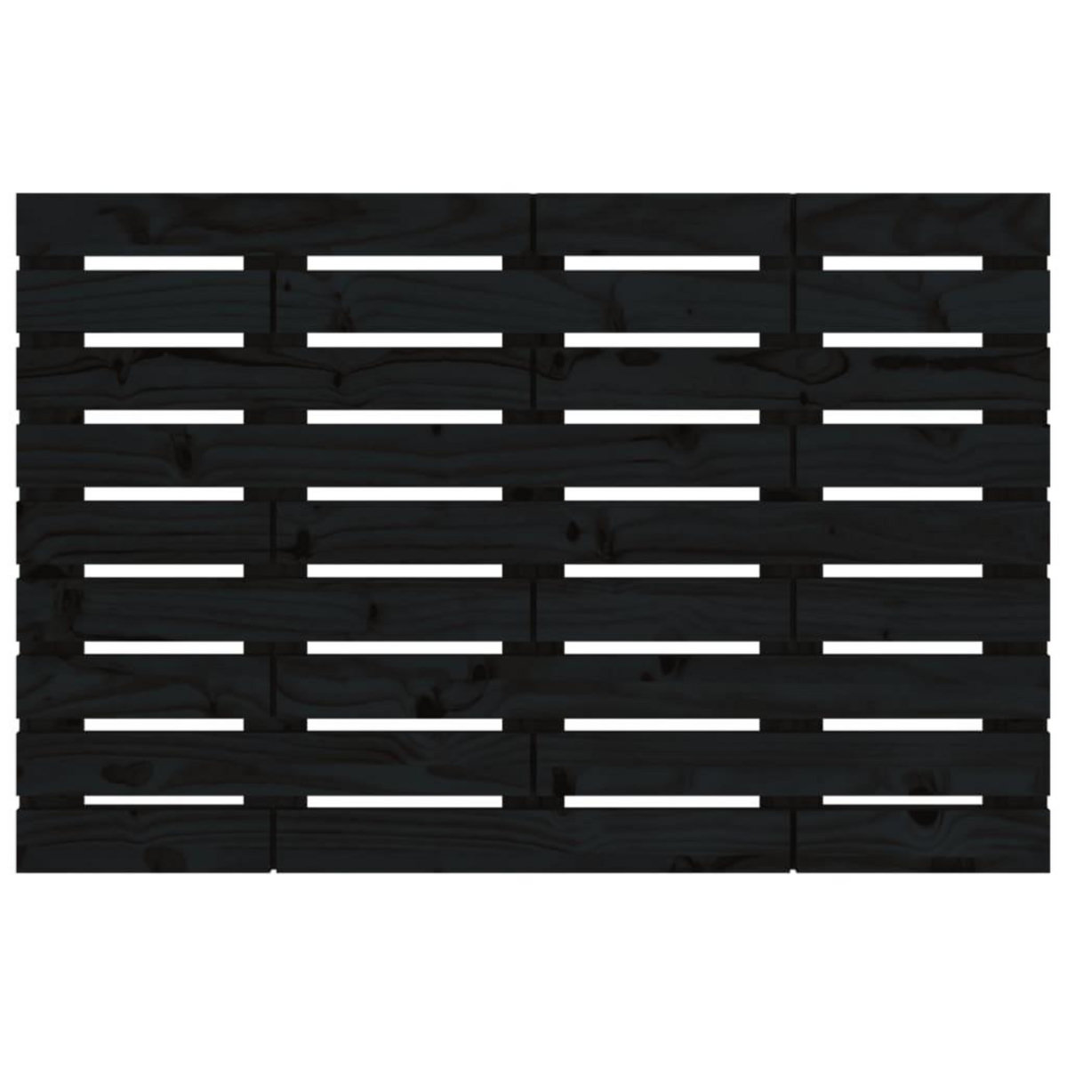 VIDAXL Tete de lit murale Noir 96x3x63 cm Bois massif de pin