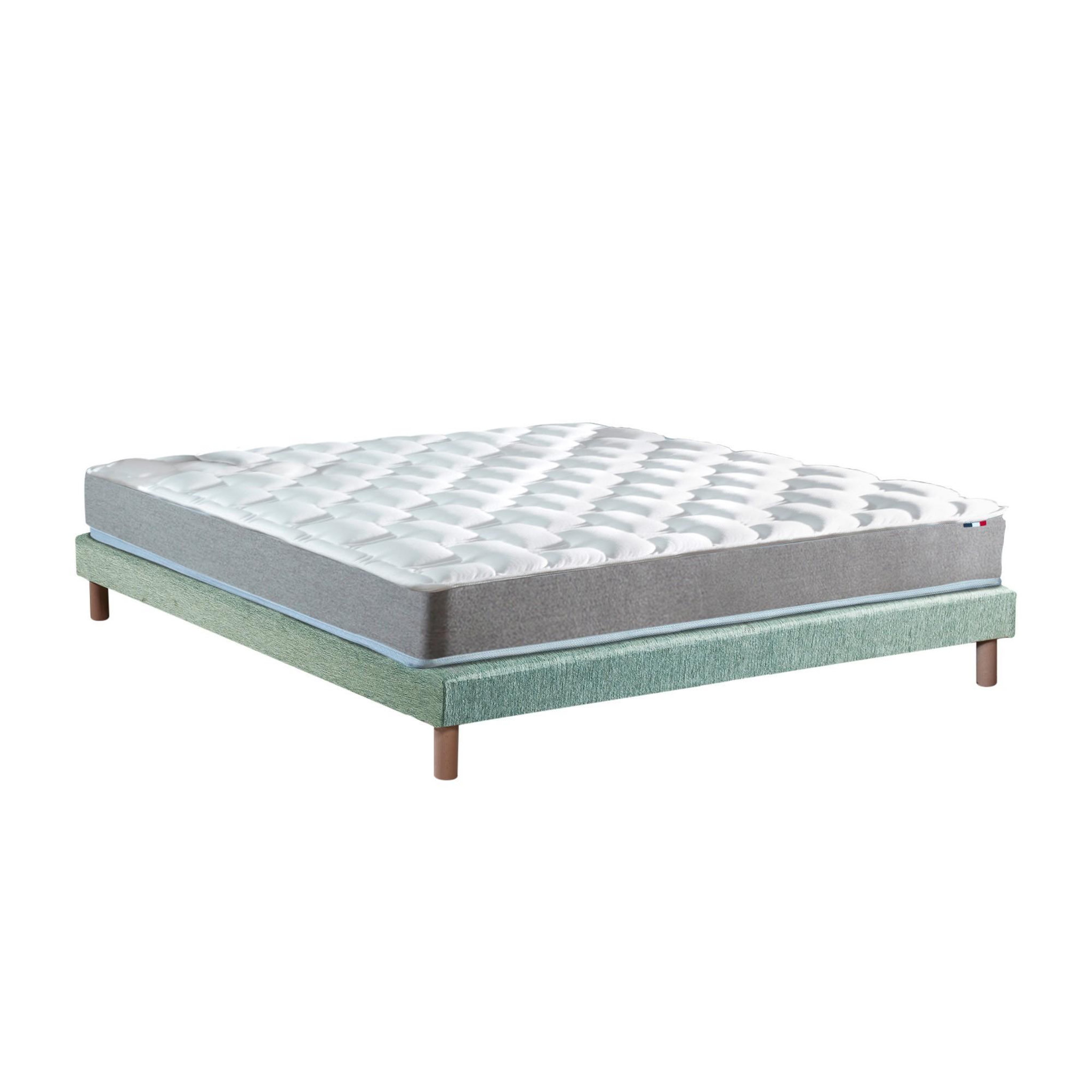 Voir la diapositive 4 : IDLITERIE Ensemble matelas mémoire de forme et mousse HR ZENITH avec sommier - confort français